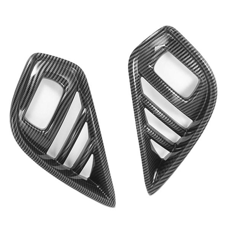 1 Pair Fog Light Cover Foglight Bezel Decoration Frame Car ABS Carbon Fiber For Toyota Highlander