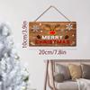 1pc 2D Flat, Rustic Christmas Sign - Merry Christmas Decoration with Red Lettering, Brown Background,Reindeer&Snowflakes