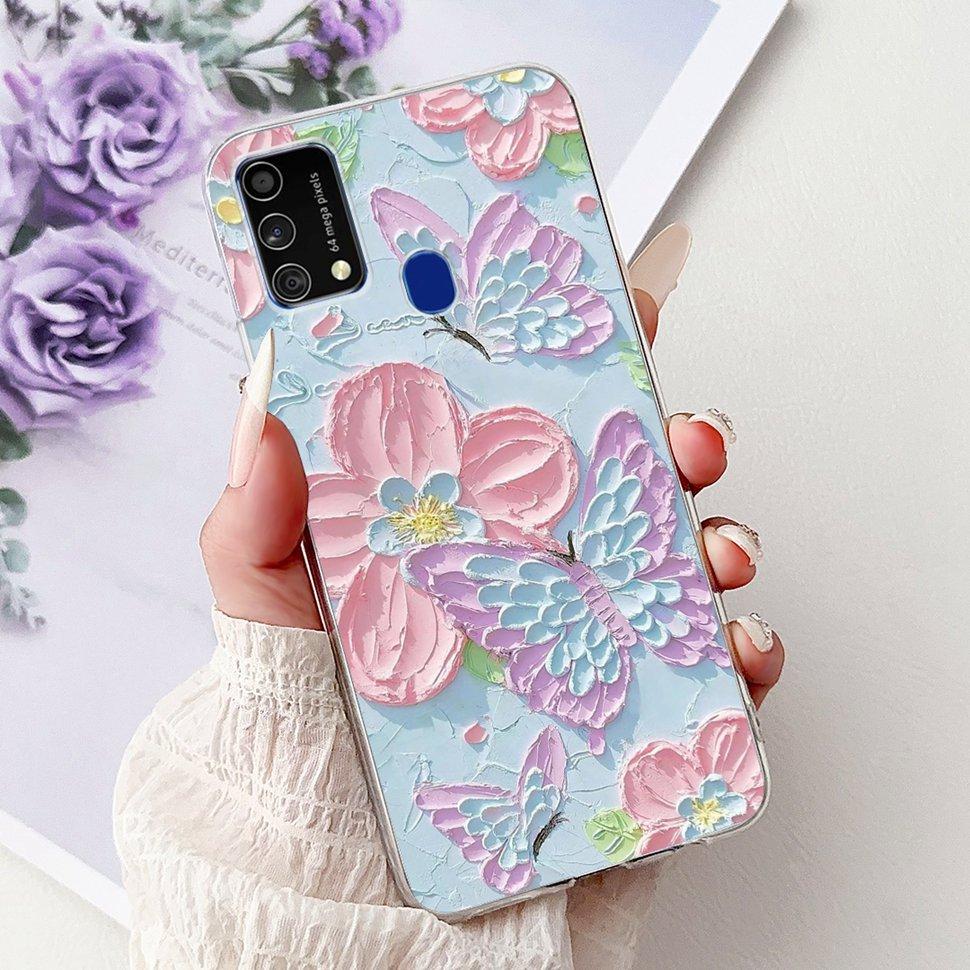 Cute Cat Caroon Cover For Samsung Galaxy A21s Case Soft Silicone Fundas Phone Cases For Samsung A 21s  A21s SM-A217F Full Bumper