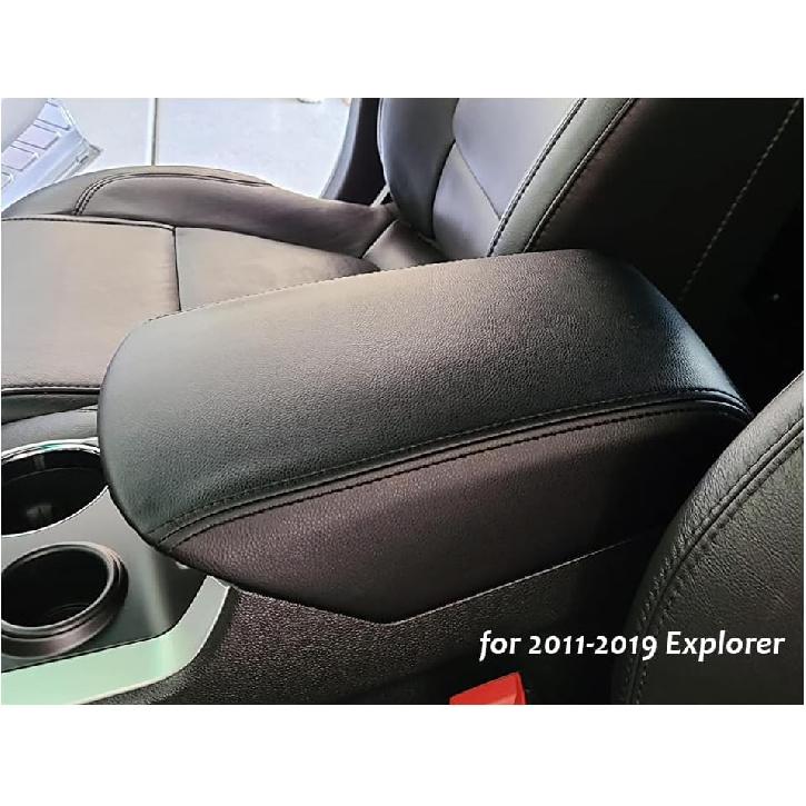 DEYTOP Console Armrest Cover For Ford Explorer 2011- Center Console Crusion Pad For  2017 2016-2011 Explorer Anti-Scratch Leather Armrest Crusion