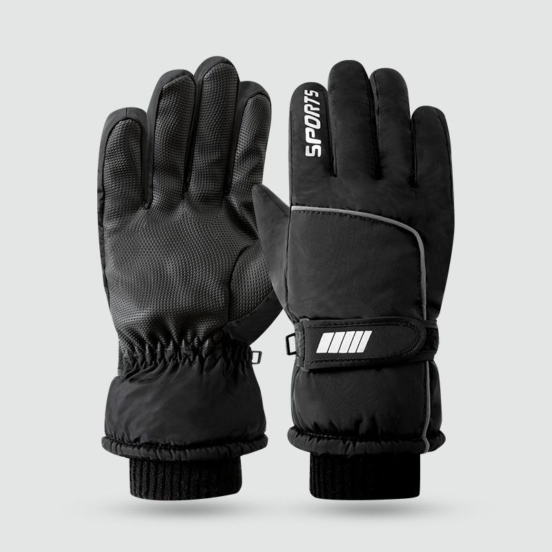 Winter gloves women's warm and cold-proof outdoor sports skiing piled and thickened waterproof touch-screen cycling windproof gloves