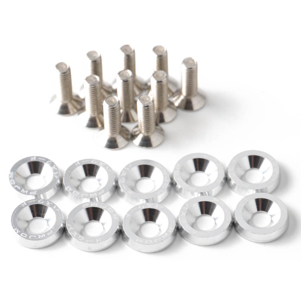 Aluminum Fender Washers Bolt Fender Washer License Plate Bolts M6x20 10Pieces/pack