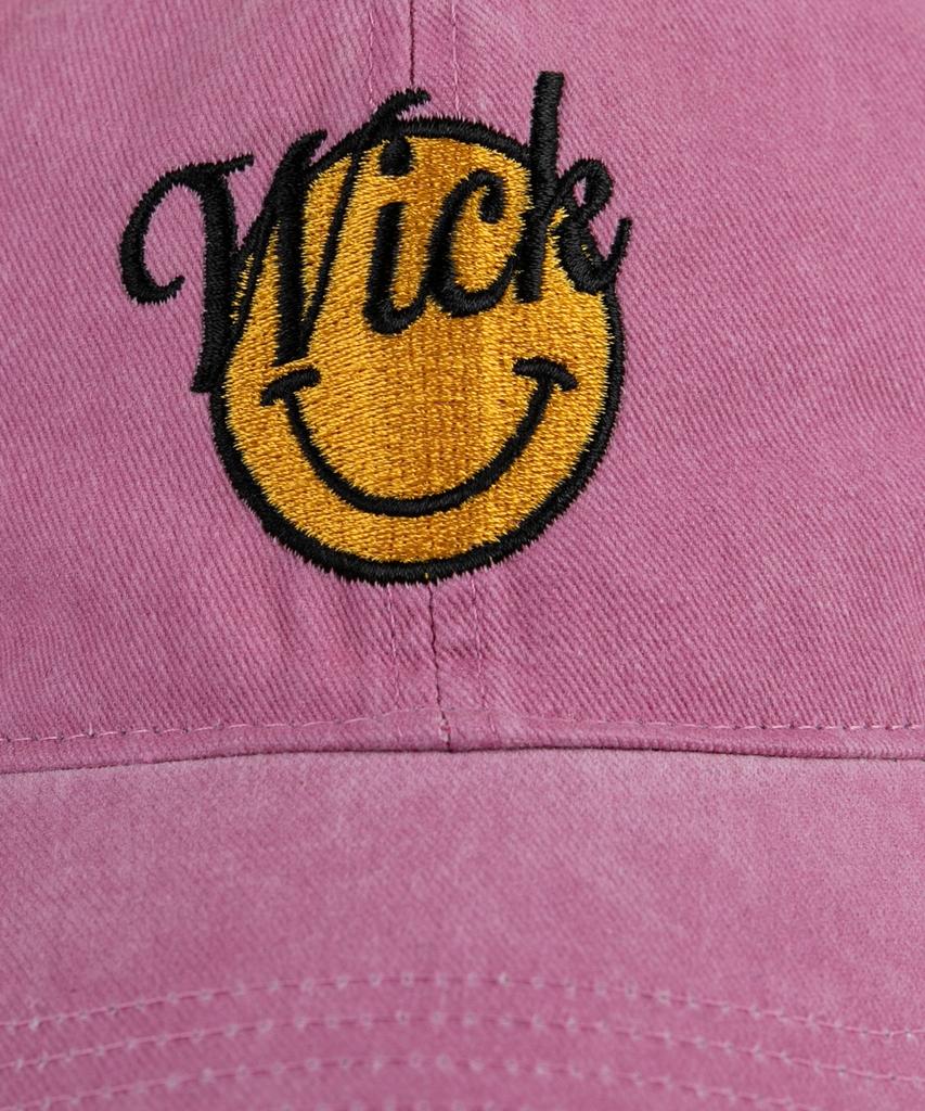Wig Smile Stonewashed Ball Cap - Pink