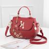 PU Leather Crossbody Shoulder Bags Women's Handmade Embroidery Multifunctional Handbags Purse Ladies Vintage Design Satchel Bags