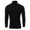 Man Casual Enfärgad Mode Enkla tröjor Herr Bekväm turtleneck herrtröja