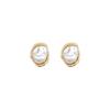 Irregularity Geometric Retro Personality Earrings for Women Golden Metal Imitation Pearl Stud Earrings Party Simple Jewelry Gift