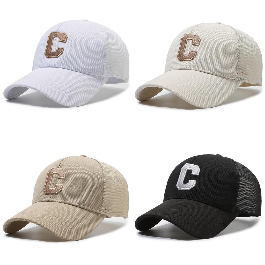 Letter Embroidery C Baseball Cap Adjustable Breathable Outdoor Protection Sun