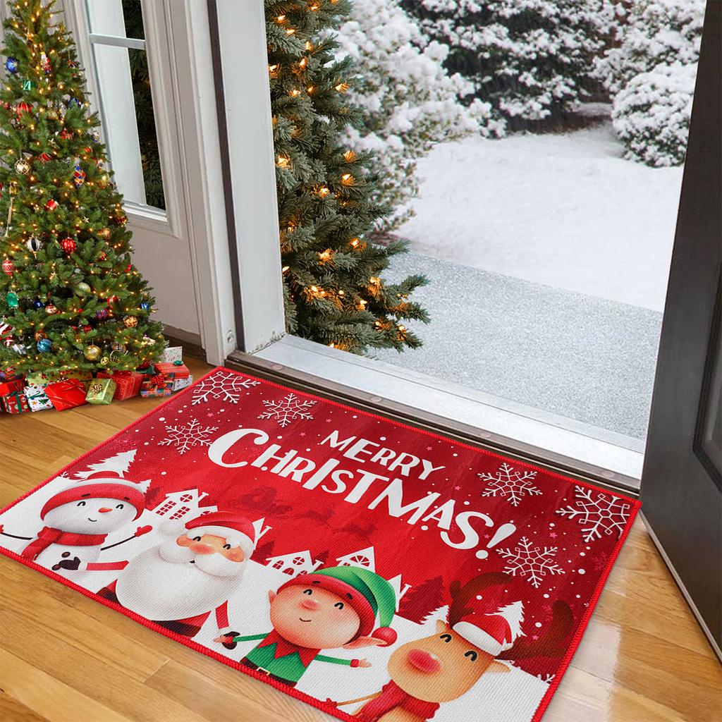Christmas Carpet Santa Claus Mats Merry Christmas Decor For Home 2025 Living Room Children Bedroom Navidad Happy New Year Gifts