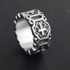 Punk Rock Trendy Men's Cross Titanium Steel Ring European and American Retro Stainless Steel Men's