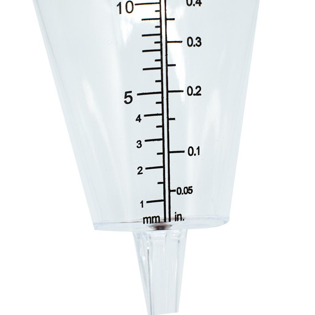 Garden Cone Rain Gauge Transparent Inserted Rain Gauge Equipment for Landscaping Indoor Outdoor Garden Yard Decoration