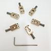 6-piece Set of Round-hole Bridge Natural Brass and Natural Stainless Steel Electric Guitar Bridges String Guide Bridge