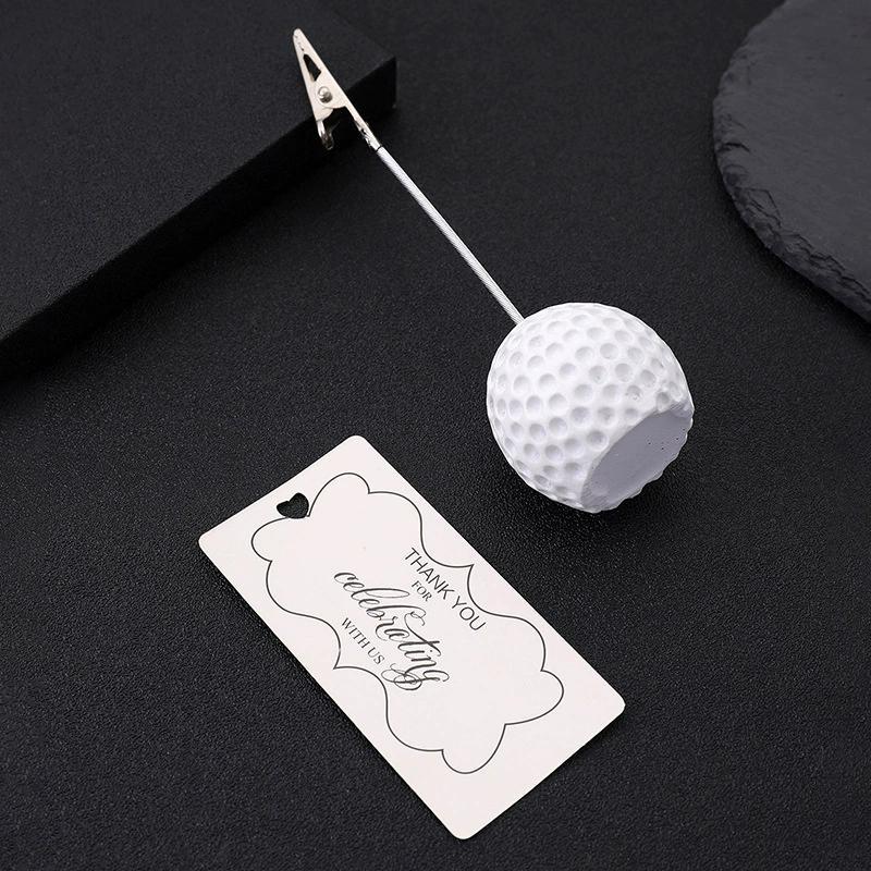 WTEMPO Creative Golf Ball Shaped Design Business Card Holders Party and Gathering Message Holders Festive Party Seat Number Holders Table Decorations