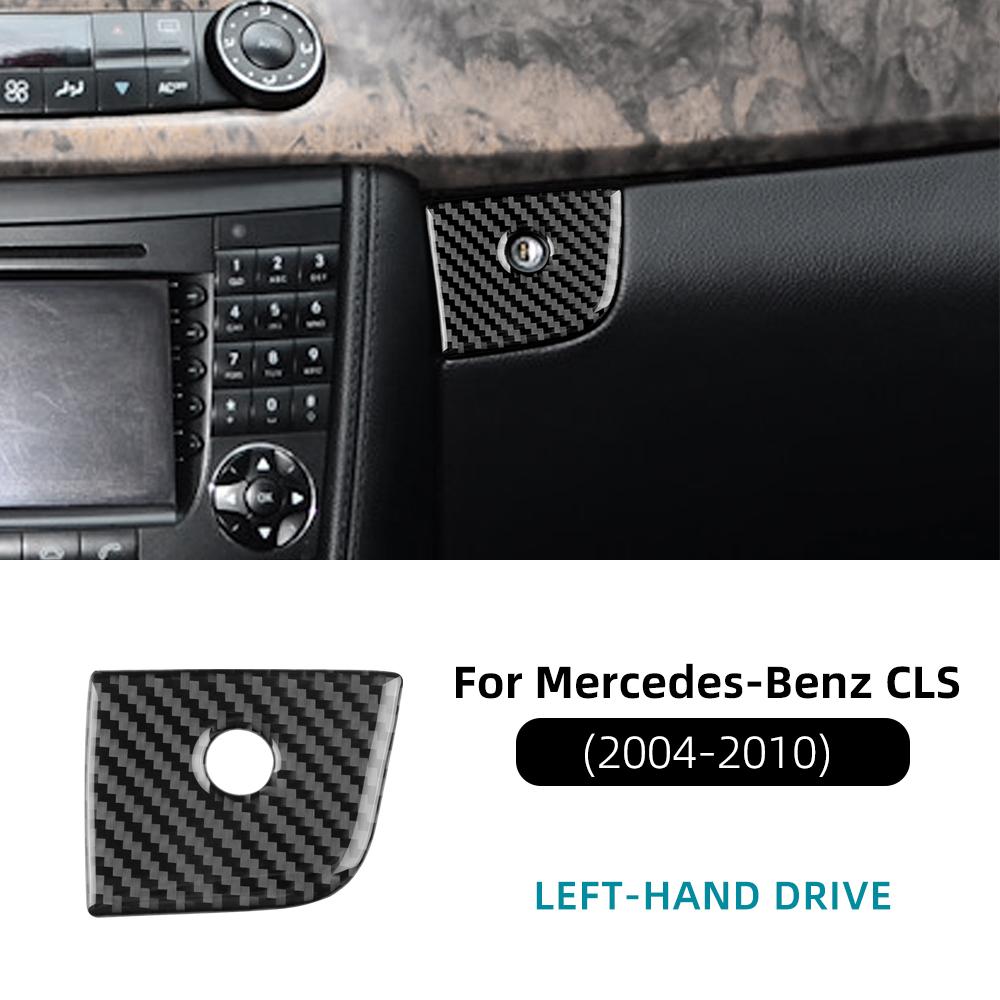 For 2004 2005 2006 2007 2008 2009 2010 Mercedes CLS C219 Real Soft Carbon Fiber Car Co-pilot Toolbox Switch Trim Sticker. for CLS C219
