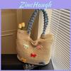 Casual Straw Bag With Zipper Closure And Inner Pouch For Daily Use