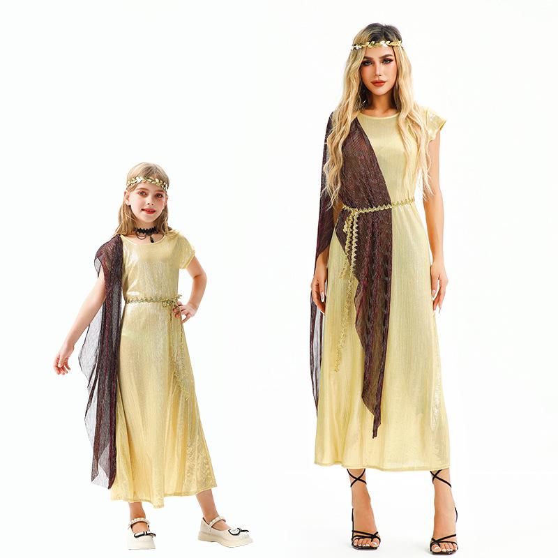 Halloween Children's Costumes Ancient Greek and Roman Mythology Cos Girls' Dresses Egyptian Goddess Children's Clothing Performance Costumes