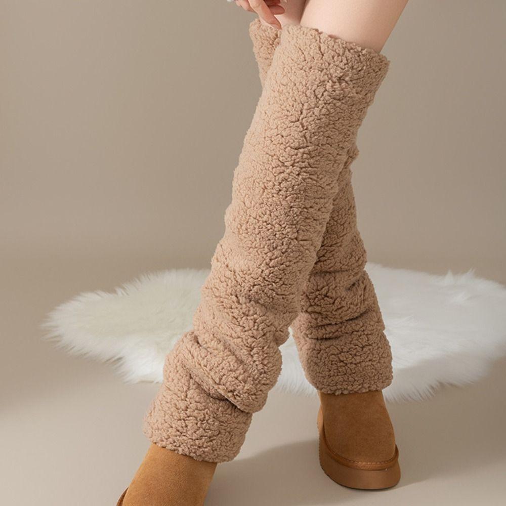 Thicken Warm Winter Foot Cover Hosiery Floor Plush Stockings Cute Coral Fleece Stockings  Winter