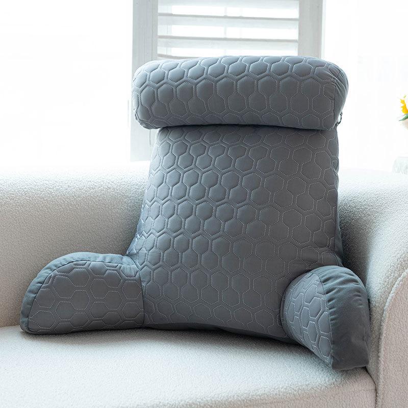 Ice Silk Latex Headboard Cushion: Soft Backrest Pillow for Sofa and Bed with Cool Comfort