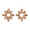 Women's Study Earring Exaggerated Alloy Glass Crystal Flower Earrings Needle Premium Earrings