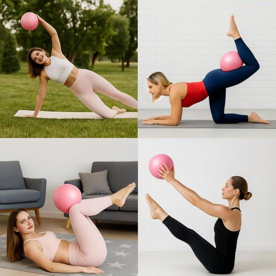 Набор для йоги и фитнеса из 9 предметов с кольцом для пилатеса, кольцом для йоги, мячом, носками с нескользящими подошвами, 5 ягодичными эспандерами, ремнем для растяжки, оборудованием для домашнего спортзала