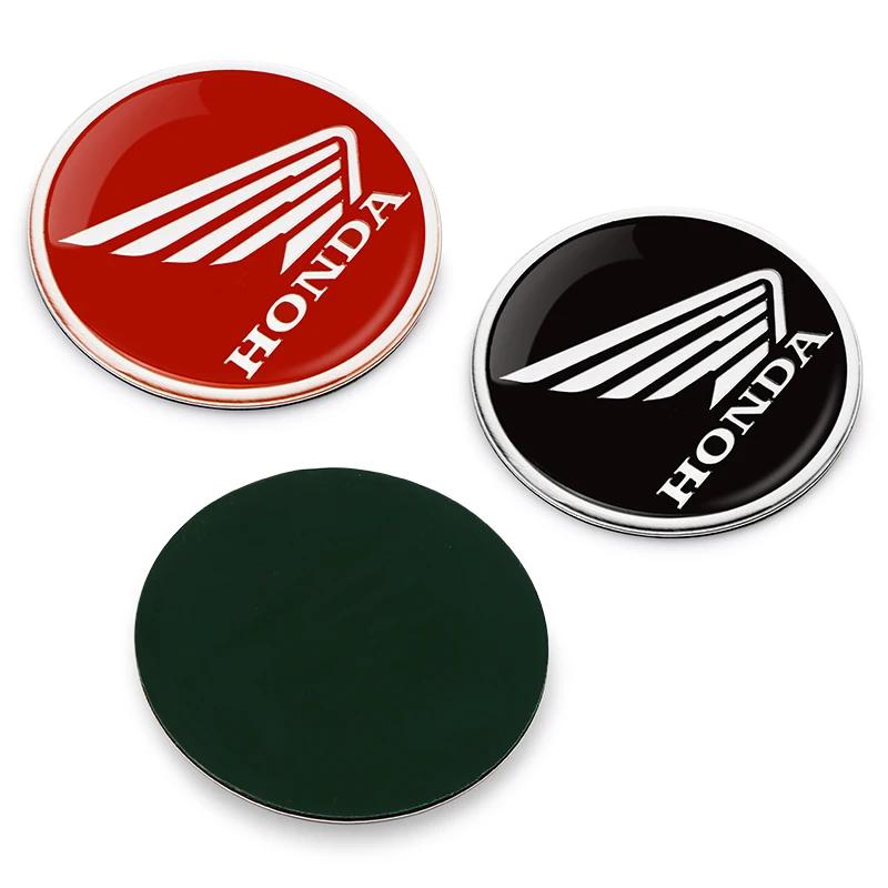 Pair 3D Motorcycle Modified Car Sticker Metal Aluminum Round Decal Motorcycle Stickers For Honda CRF CB CR XR CRM CBR
