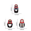 3/4Pcs Personalized  Nesting Doll Shaped Brooch Clip Creative Cartoon Commemorative Metal Jewelry Accessory Badge