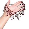 Leichter Luxus Mode Nische Gotischer Stil Dunkelrot Wassertropfen Fransen Choker Halskette Premium Gefühl Schlüsselbein Kette