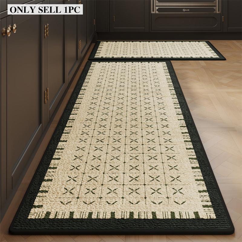 Kitchen Rug Anti-slip Stain-resistant Wear-resistant Foot Mats Solid Color Carpet Long Size Rugs Home Decor Alfombra De Cocina