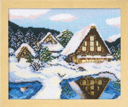Olympus Thread Embroidery Kit Snowy Shirakawa-go No. 7389