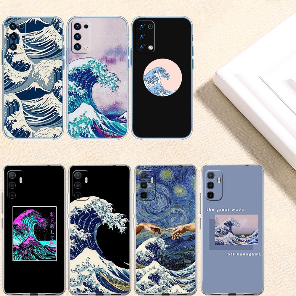 UP32 Great Wave off Kanagawa Transparent Phone Case for Motorola Moto Edge 20 30 40 50 S30 Fusion Ultra Pro Neo Lite + G200 G23