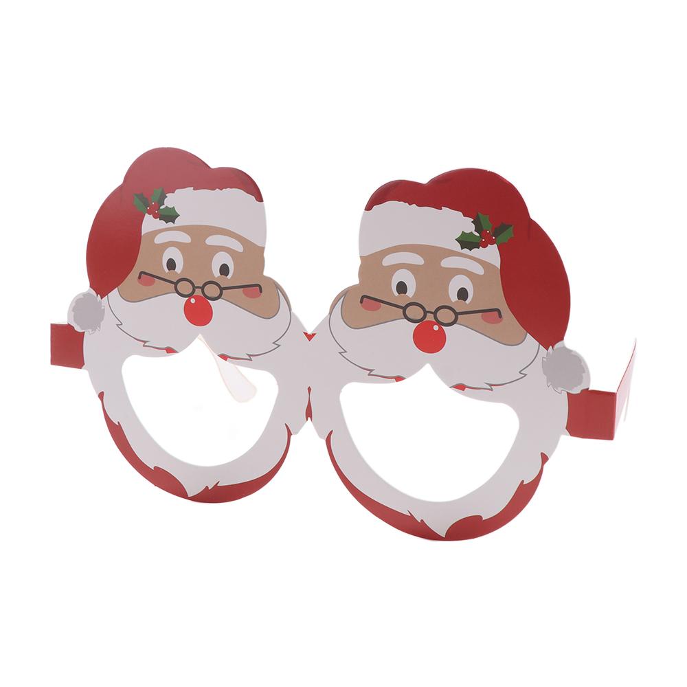 9pcs/set Santa Claus/Snowman/Christmas Tree Snowflake Elk Glasses Merry Christmas Glasses  Christmas