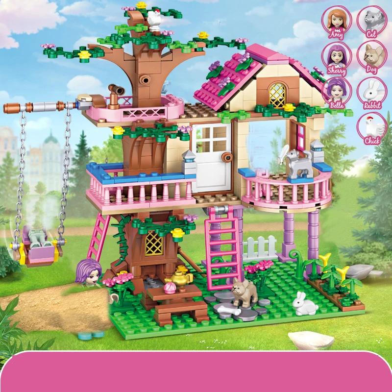 Friends City Tree House Summer Holiday Villa Castello Building Blocks Set Figure Giardino Fai da te Giocattoli per Bambini Ragazza Regalo di Compleanno