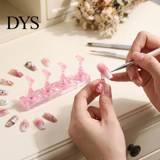 Magnetic Press-on Nail Stand False Holder with Glitter Base, for Painting Practice Base Beginner Nails Painting, Art & Display Fake