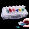 64-Compartment Jewelry and Nail Art Rhinestone Organizer Clear Multi-Functional Storage Box