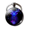 Key Chain 12 Constellation Zodiac Sign Pendant Double Face Keyring Key Holder