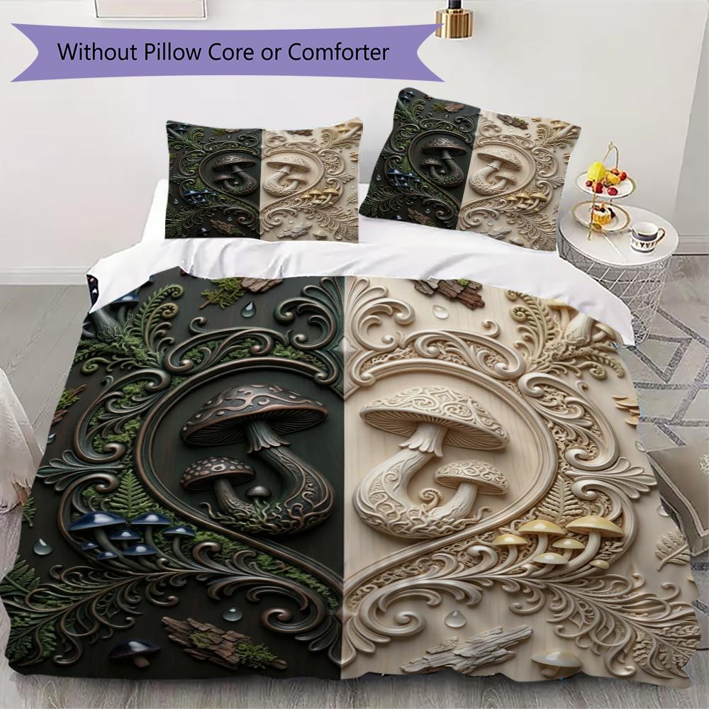 Gorgeous B&W Pattern Bedding uilt Set uilt Cover Pillowcase Home Decoration Birthday Gift (1 * duvet cover + 2 * pillowcase without core)40