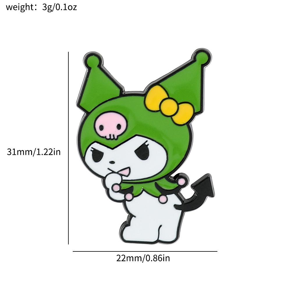 Cute Creative Personality Sanrio Brooch Pirate Pudding Dog Ragdoll Jade Cinnamon Dog Kulomi Badge