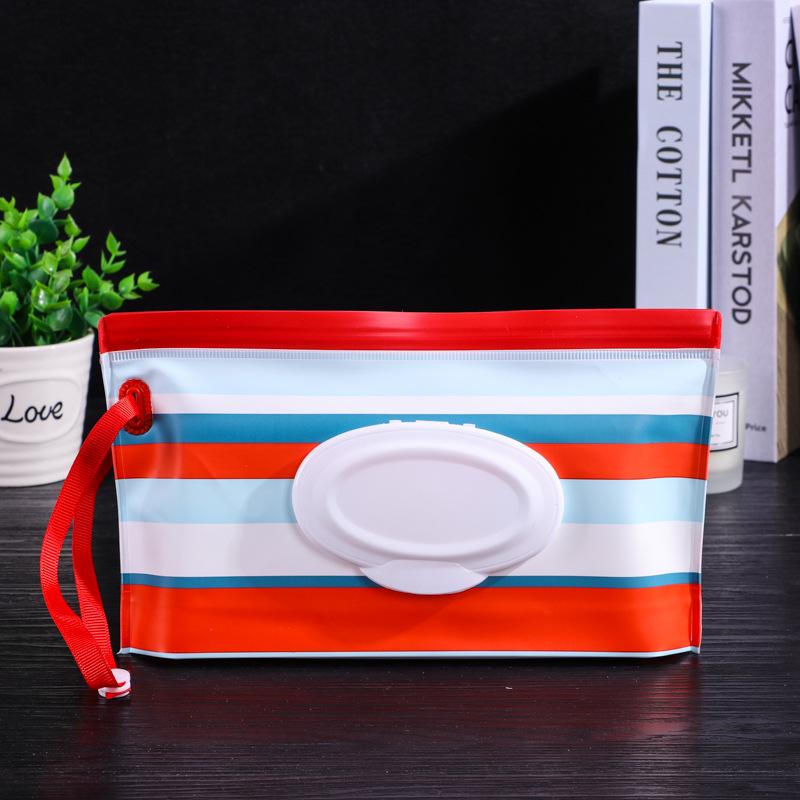 Waterproof EVA Baby Wipes Tissue Bag with Window and Pull-Out Design