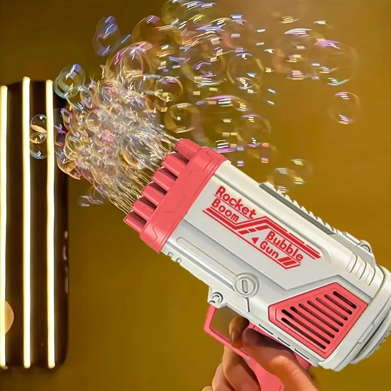 

32 Holes Handheld Bubble Gun Children S Toy Gatling Porous Electric Bubble Machine Without Battery Bubble Water