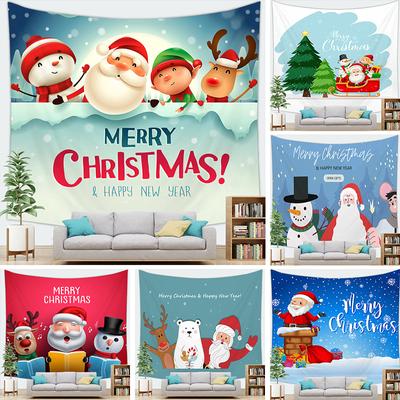 Christmas Decoration Santa Claus Christmas Tree Tapestry Wall Hanging
