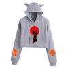 Felpa con cappuccio da donna Dragon Ball Goku Orecchie da Gatto - Design Stampato Serie Saiyan