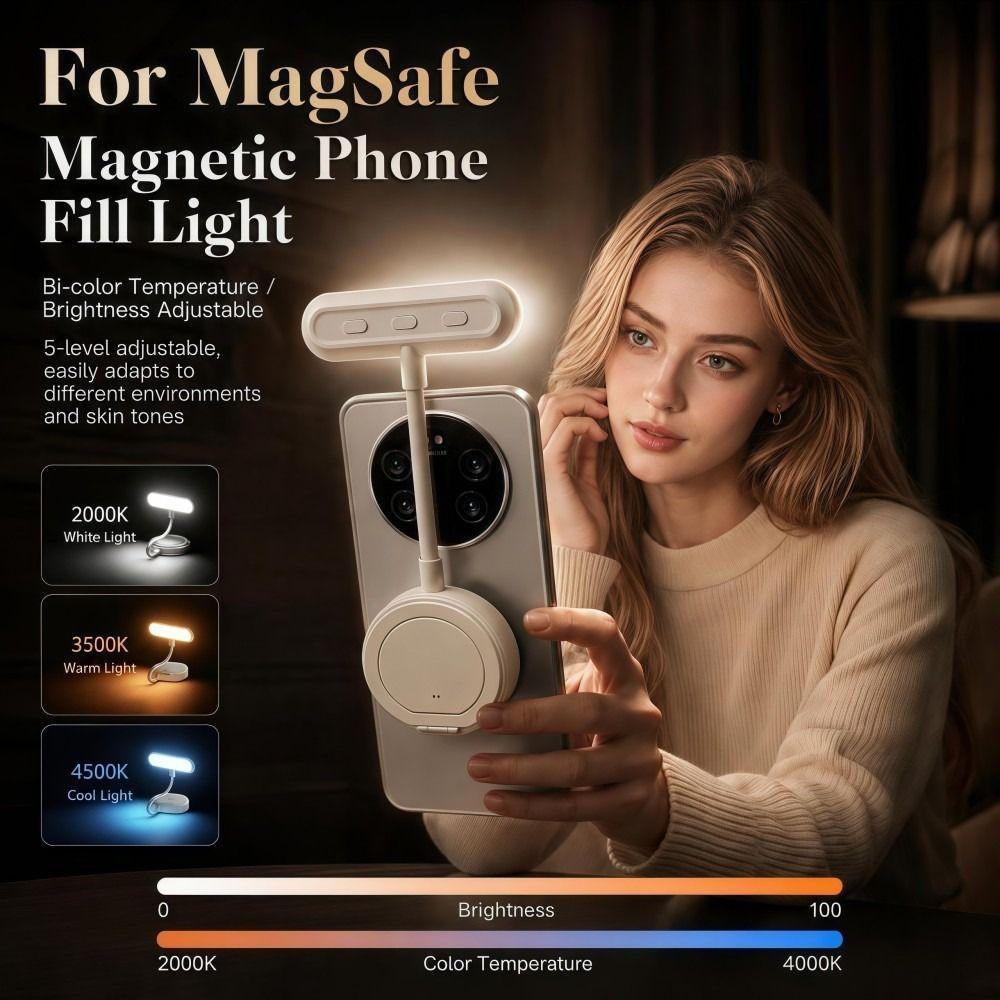 Adjustable Hose Magnetic Phone Fill Light Multi-Angle Flexible Selfie Ring Light Photography