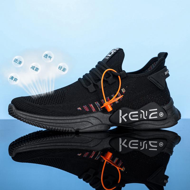 Men's Shoes Autumn New Breathable Fly-woven Trendy Shoes Fashion Large Size Casual Shoes Men's Sports Shoes