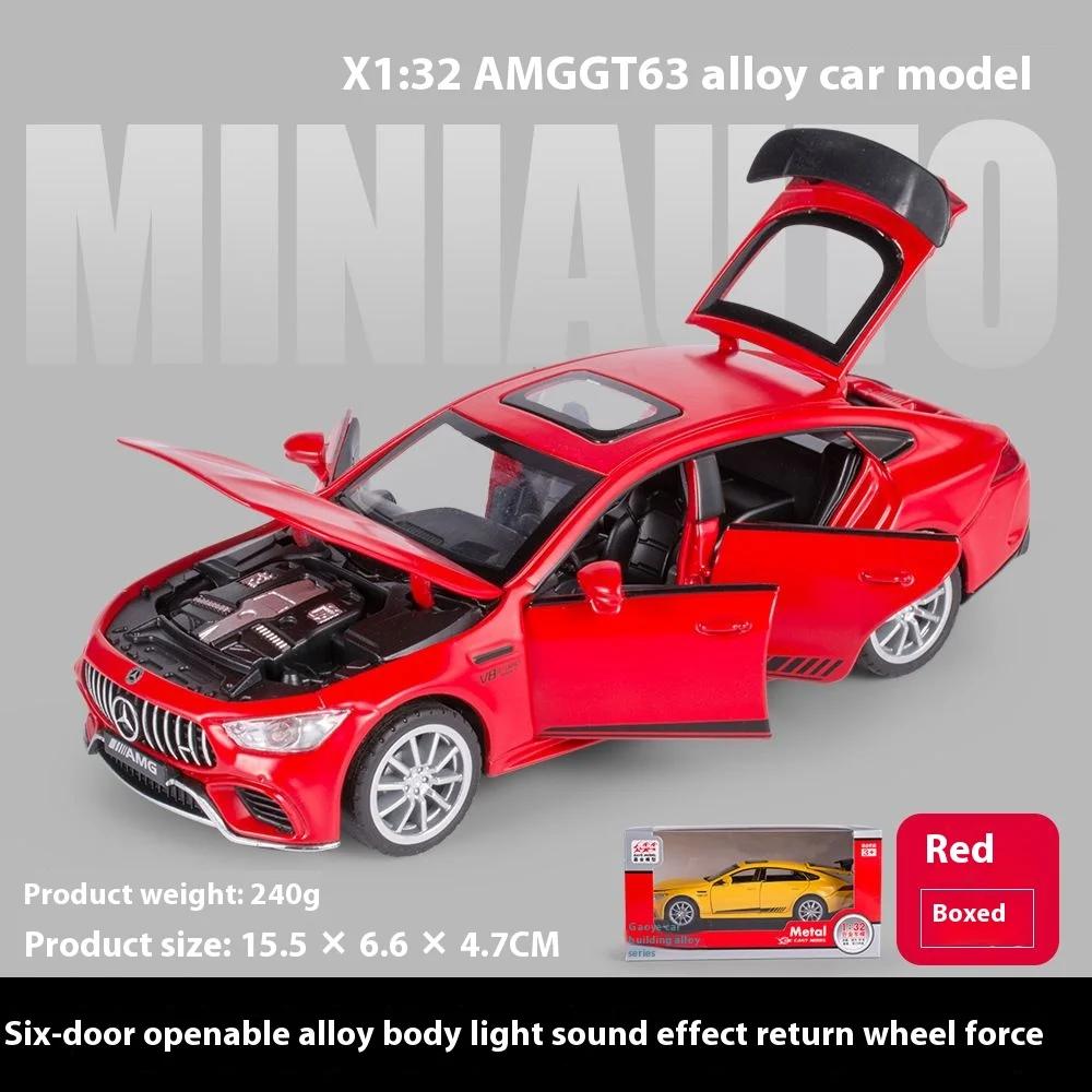 1/32 Mercedes Benz AMG GT63 Sportwagen Legierung Diecast Automodell Sound Licht Rückzug Spielzeug Ornamente Geschenk für Kinder Sammeln
