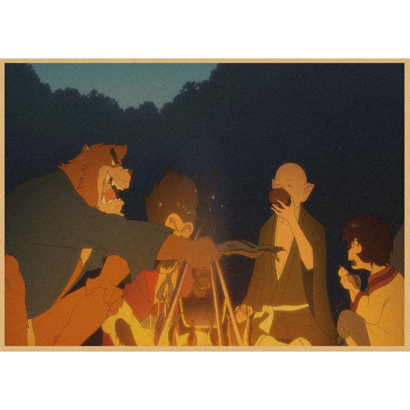Free Shipping The Boy and the Beast Japanese Anime Retro Poster Kraft Wall Art Yellow Kraft Paper (No Glue) 30X42 cm