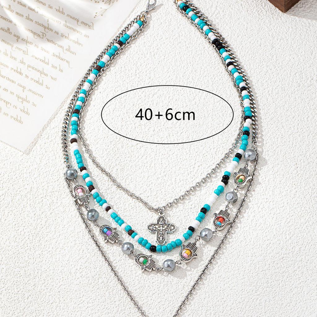 New Self-developed New Trendy Multi-layer Chain Beaded Necklace Design Is Simple