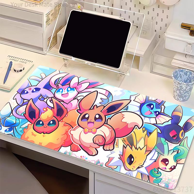 Mouse Pad P-Pokemon PC Desk Mat Gamer Office Computer Carpet Keyboard Table Lock Edge Thickened Xxl Gaming Accessories Mousepad