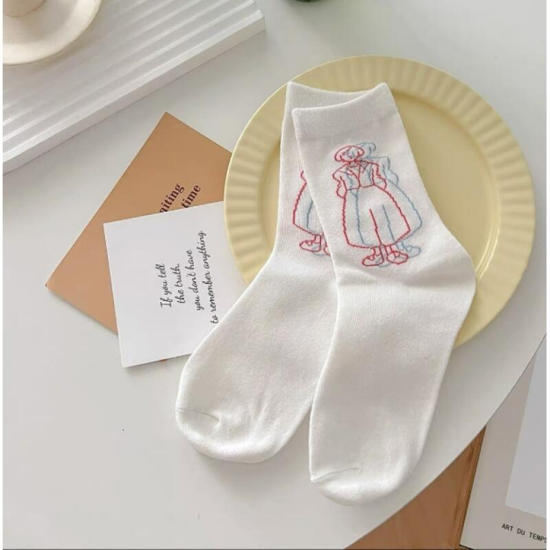 3-piece set of pastel macaron girl lovely plain simple socks