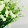 10 Bundles Artificial Flowers UV Resistant Faux Outdoor Plastic Greenery Shrubs Plants Home Garden Decor