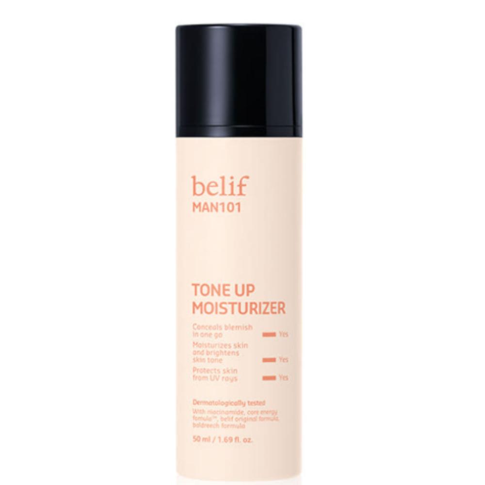 belif Menology 101 Aqua Tone-Up Moisturizer 50ml - Natural Brightening & Hydrating All-in-One Cream for Men