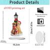 Christmas Santa Claus Snow Scene 2D Acrylic Ornament for Home Décor